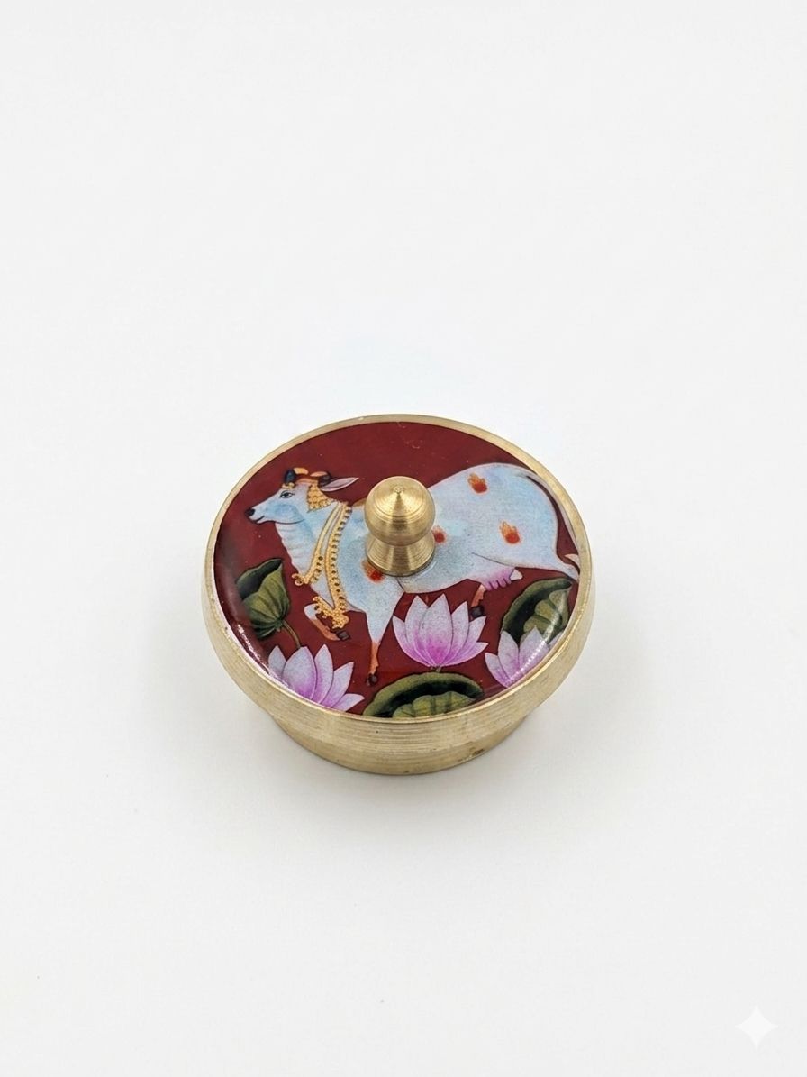 Pure Brass Kumkum Box